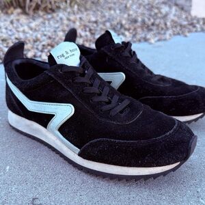 Rag & Bone Retro Runner Sneakers Black Suede Women’s EU 38.5 US 7.5